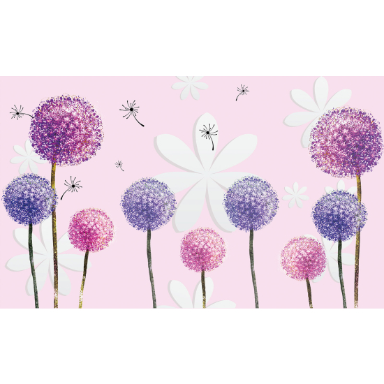 Carta da parati panoramica per bambini - Fiori di tarassaco