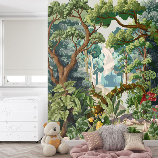 Carta da parati panoramica per bambini - Foresta