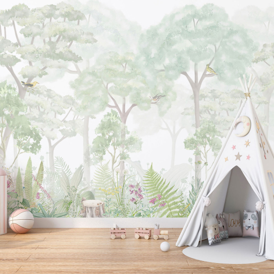 Carta da parati panoramica per bambini - Foresta
