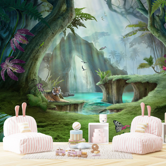 Carta da parati panoramica per bambini - Foresta Incantata