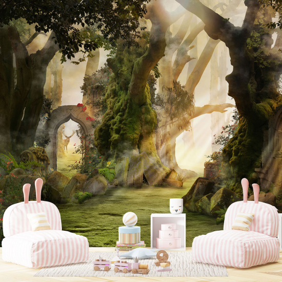 Carta da parati panoramica per bambini - Foresta incantata