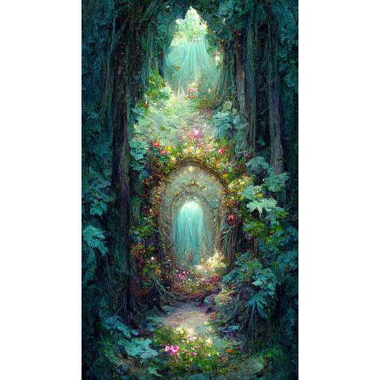 Carta da parati panoramica per bambini - Foresta incantata