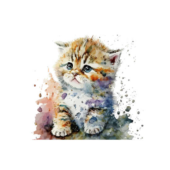 Carta da parati panoramica per bambini - Gattino