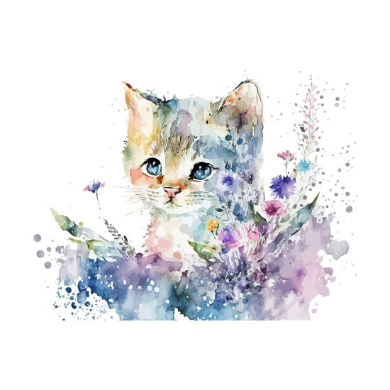 Carta da parati panoramica per bambini - Gattino
