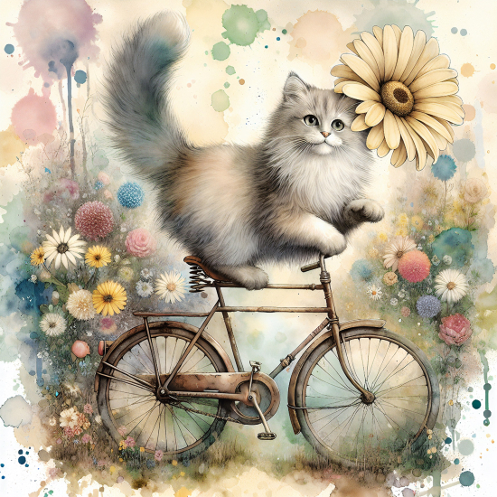 Carta da parati panoramica per bambini - Gatto