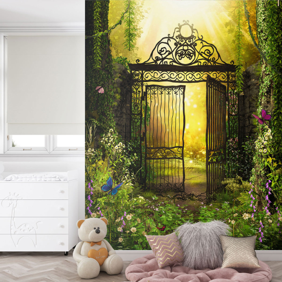 Carta da parati panoramica per bambini - Giardino incantato