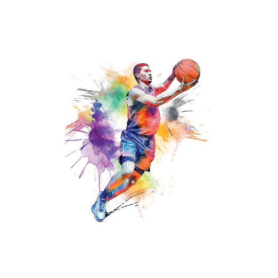 Carta da parati panoramica per bambini - Giocatore di basket