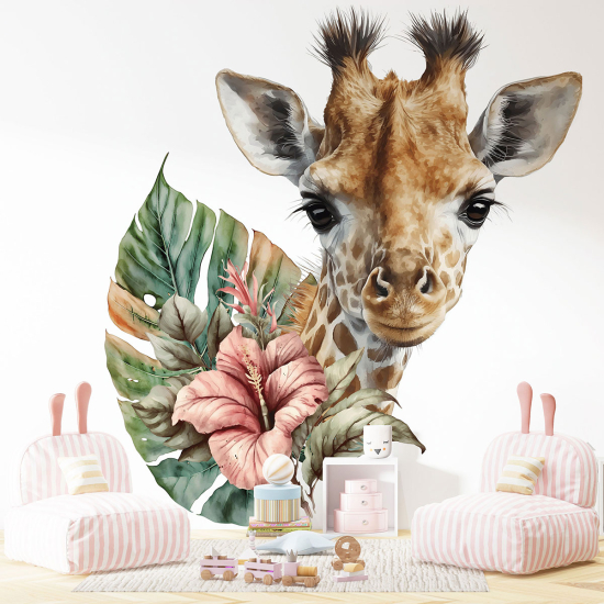 Carta da parati panoramica per bambini - Giraffa