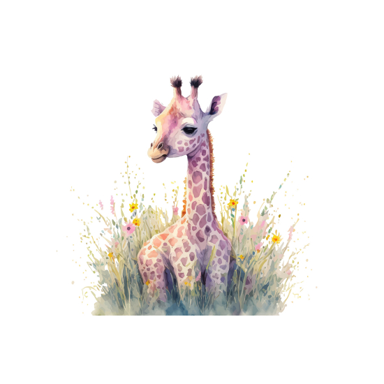Carta da parati panoramica per bambini - Giraffa