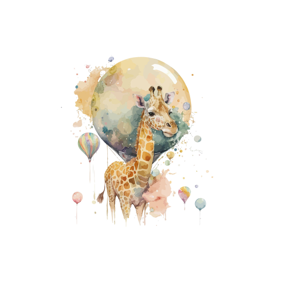 Carta da parati panoramica per bambini - Giraffa