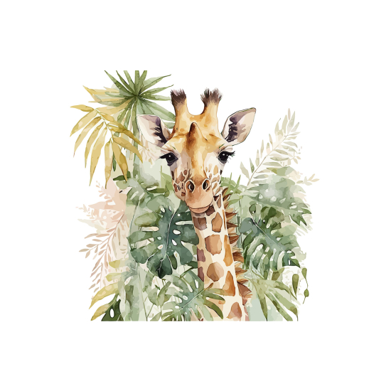 Carta da parati panoramica per bambini - Giraffa