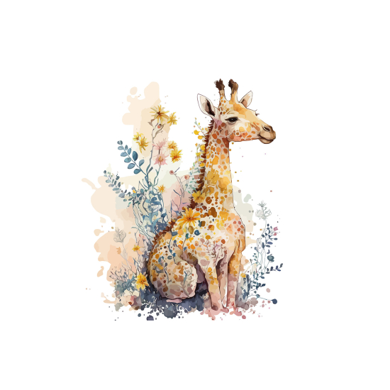 Carta da parati panoramica per bambini - Giraffa