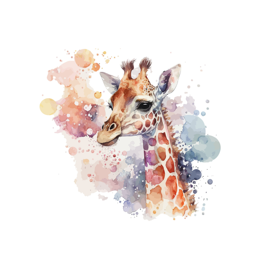 Carta da parati panoramica per bambini - Giraffa