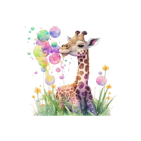 Carta da parati panoramica per bambini - Giraffa
