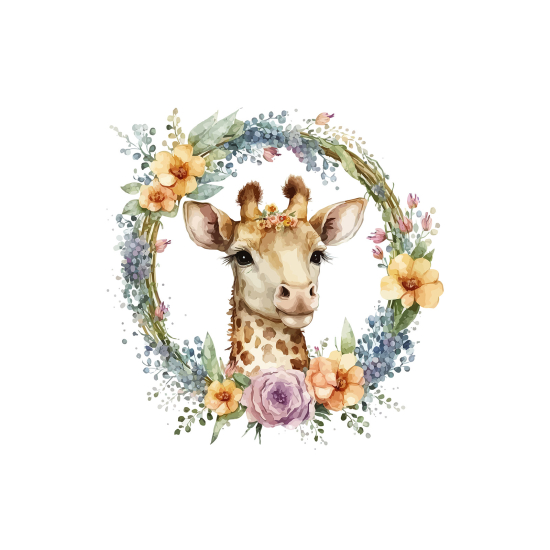 Carta da parati panoramica per bambini - Giraffa