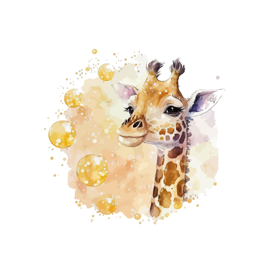 Carta da parati panoramica per bambini - Giraffa