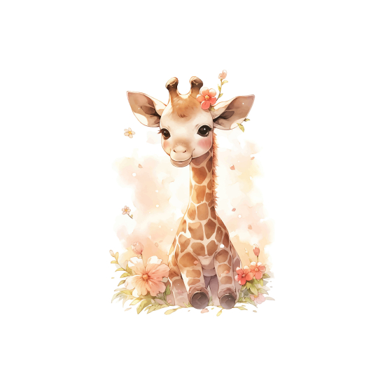 Carta da parati panoramica per bambini - Giraffa