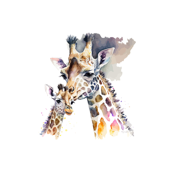 Carta da parati panoramica per bambini - Giraffe