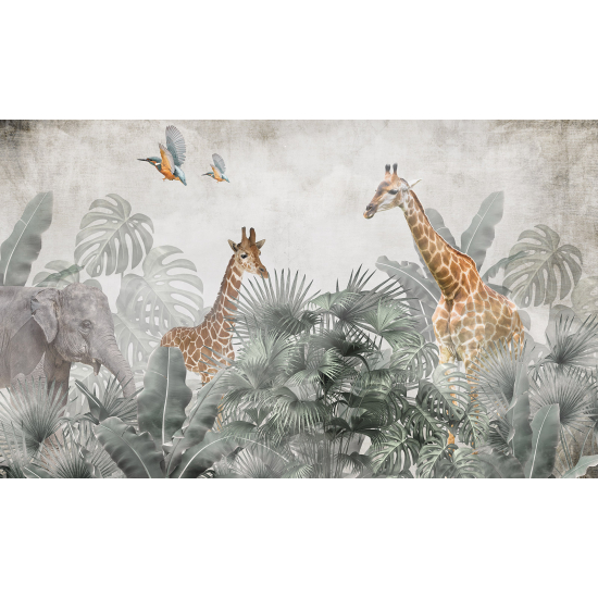 Carta da parati panoramica per bambini - Giraffe
