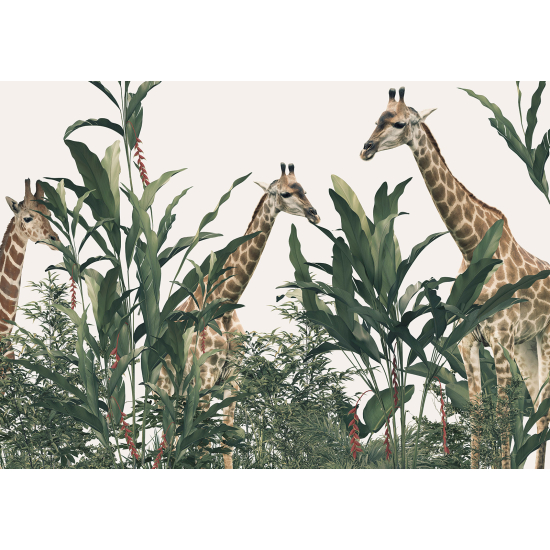 Carta da parati panoramica per bambini - Giraffe