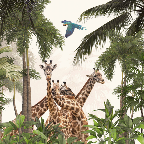 Carta da parati panoramica per bambini - Giraffe