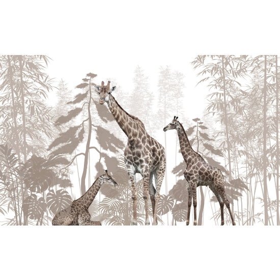 Carta da parati panoramica per bambini - Giraffe