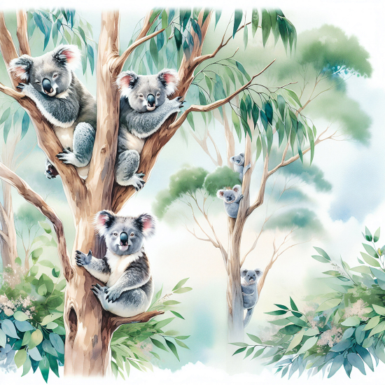 Carta da parati panoramica per bambini - Koala