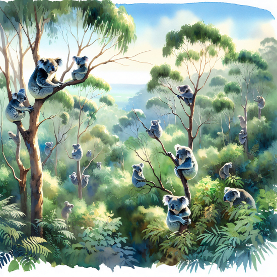 Carta da parati panoramica per bambini - Koala