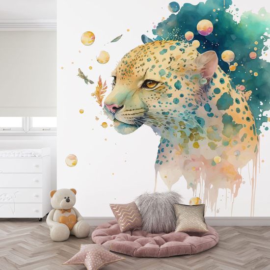 Carta da parati panoramica per bambini - Leopardo