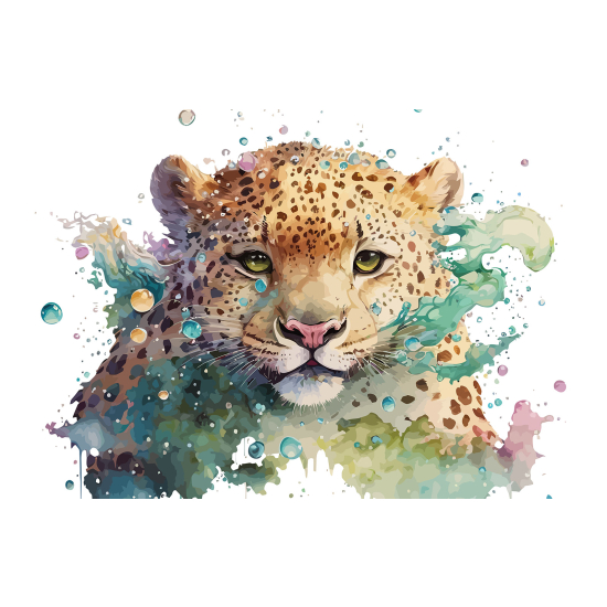 Carta da parati panoramica per bambini - Leopardo