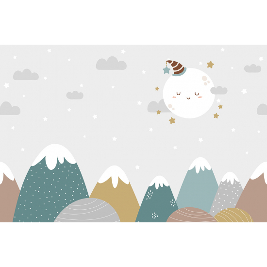 Carta da parati panoramica per bambini - Luna