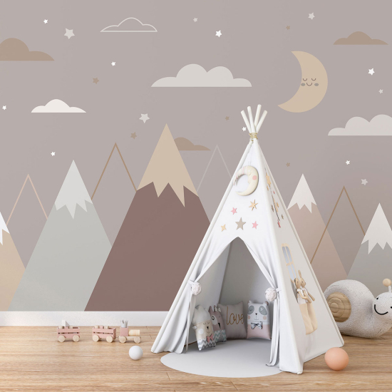 Carta da parati panoramica per bambini - Montagne