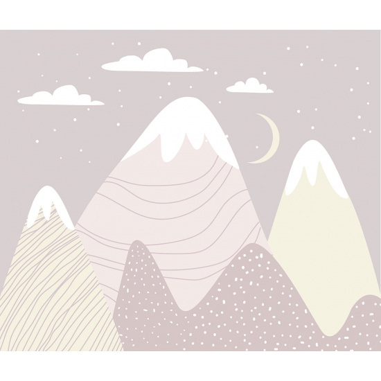 Carta da parati panoramica per bambini - Montagne