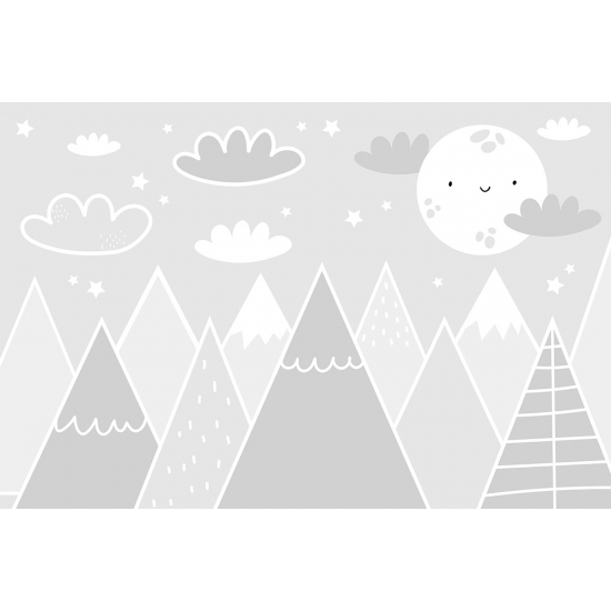 Carta da parati panoramica per bambini - Montagne