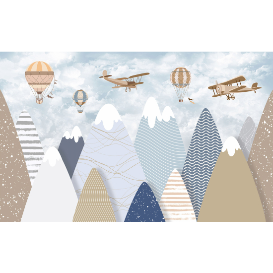 Carta da parati panoramica per bambini - Montagne