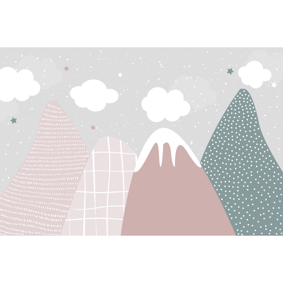 Carta da parati panoramica per bambini - Montagne