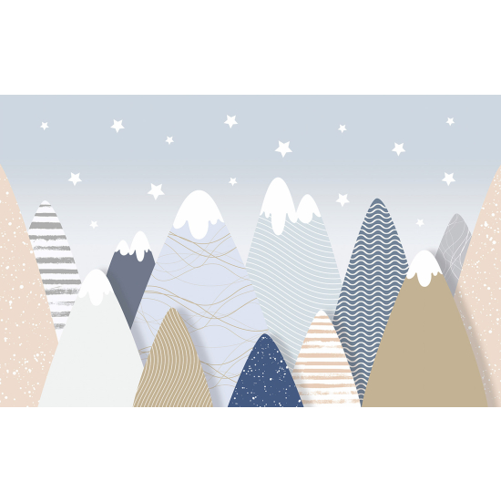 Carta da parati panoramica per bambini - Montagne