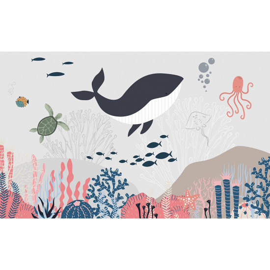 Carta da parati panoramica per bambini - Oceano