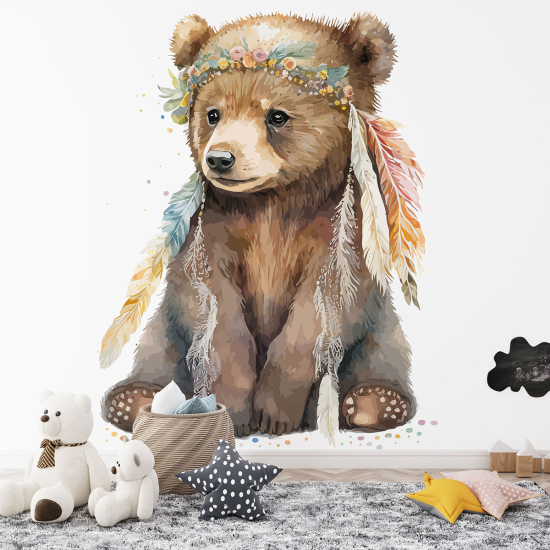 Carta da parati panoramica per bambini - Orso Indiano