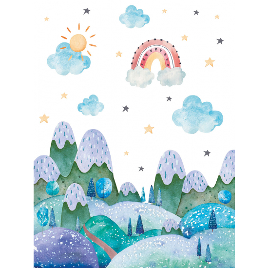 Carta da parati panoramica per bambini - Paesaggio