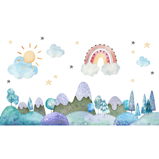 Carta da parati panoramica per bambini - Paesaggio