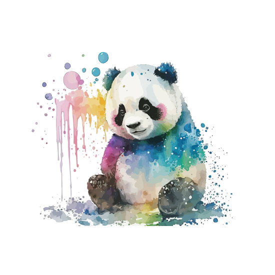 Carta da parati panoramica per bambini - Panda