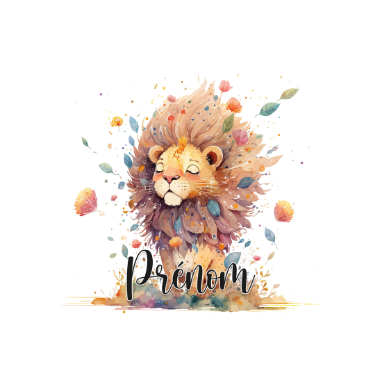 Carta da parati panoramica per bambini personalizzato - Cucciolo di leone