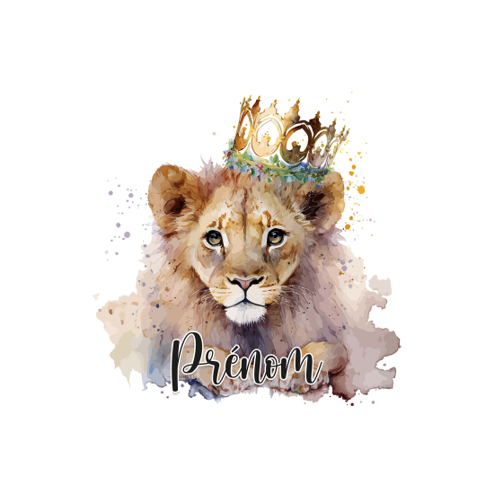 Carta da parati panoramica per bambini personalizzato - Cucciolo di leone