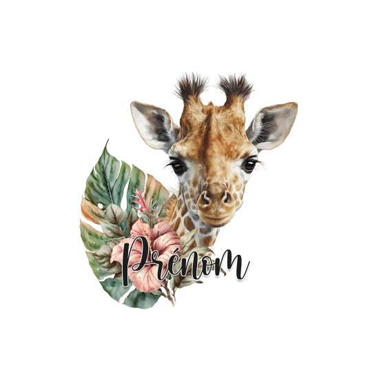 Carta da parati panoramica per bambini personalizzato - Giraffa