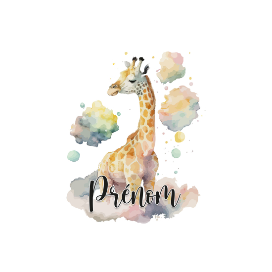 Carta da parati panoramica per bambini personalizzato - Giraffa