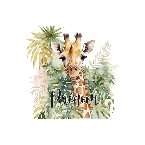 Carta da parati panoramica per bambini personalizzato - Giraffa