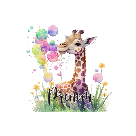Carta da parati panoramica per bambini personalizzato - Giraffa