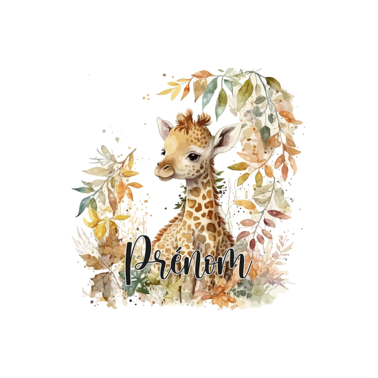Carta da parati panoramica per bambini personalizzato - Giraffa
