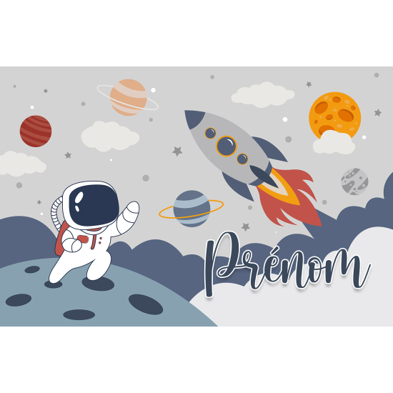 Carta da parati panoramica per bambini personalizzato - Spazio